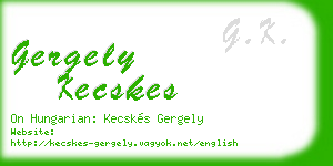 gergely kecskes business card